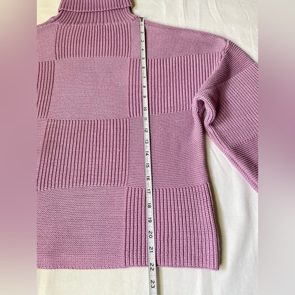 Staud Chunky knit patchwork turtleneck pullover sweater - Picture 8 of 12